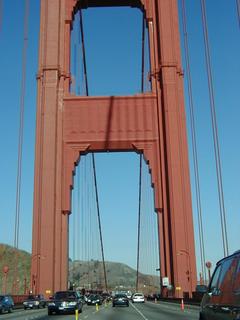 Golden Gate Bridge from our car<br>Location: <a href="https://www.google.com/maps/search/?api=1&query=37.82507,-122.47915" target="_new">Golden Gate Bridge</a>
